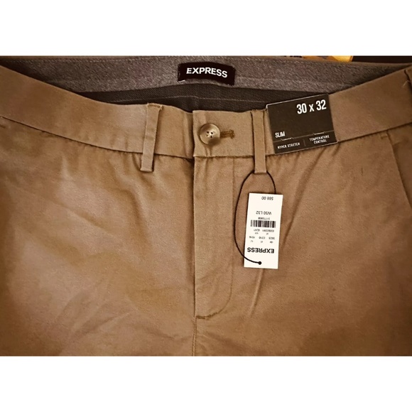Express Slim Hyper Stretch Modern Chino Color: Hazlenut Men's 30x32 NWT - Picture 7 of 7